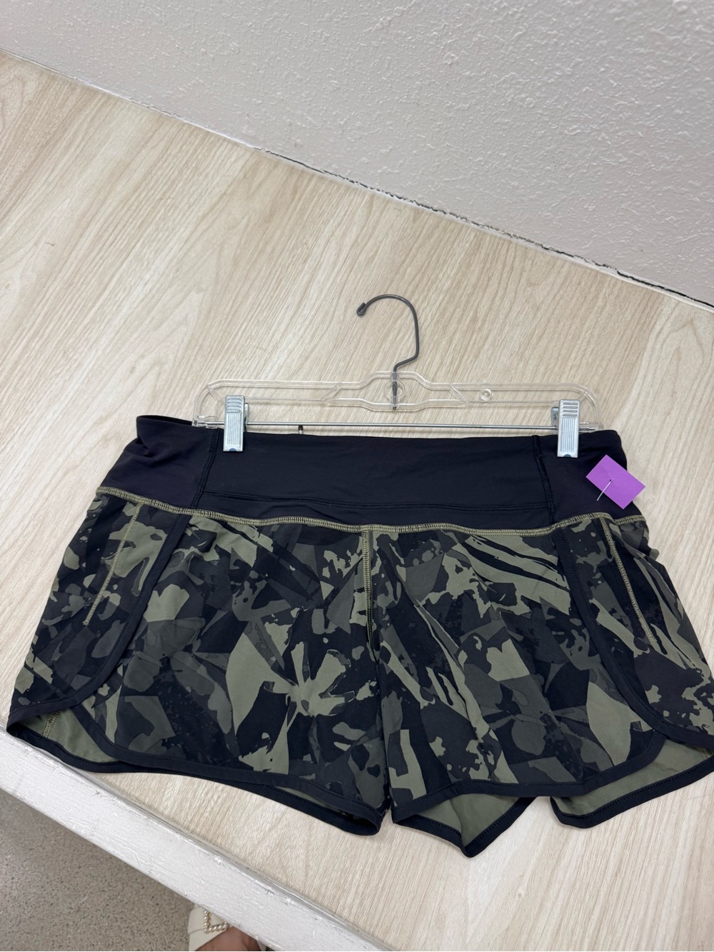 lululemon athletica Olive & Black Camo Run Shorts